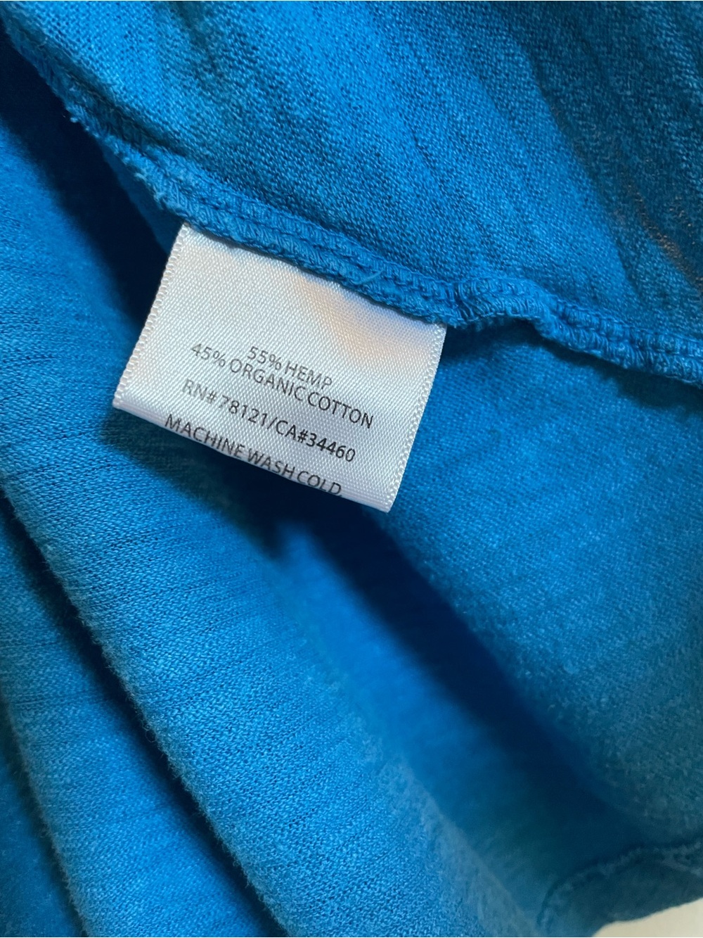 Eileen Fisher blue cotton/hemp blend top XS - Picture 3 of 6